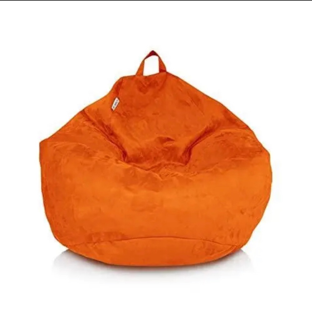DELMACH BEAN BAG Stuff Animal Orange Storage/Cover Soft Microsuede Extra Large